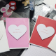 Valentine's Day handmade heart gift tags, notecards, and postcards inside GEM Designs' Booth at Antiques & Artisans, 619 Trolley Rd, Summerville, SC in the Christmas tree room.
