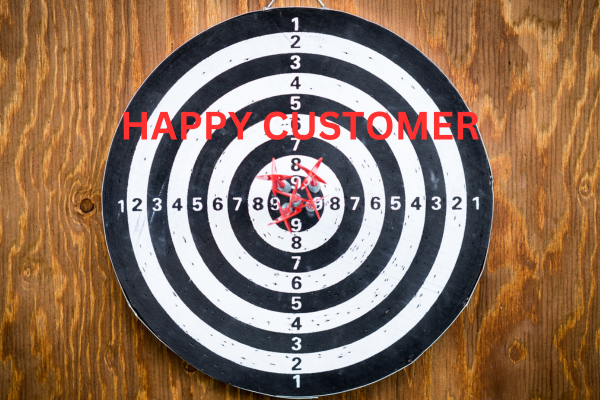Bulls eye. Happy Customer