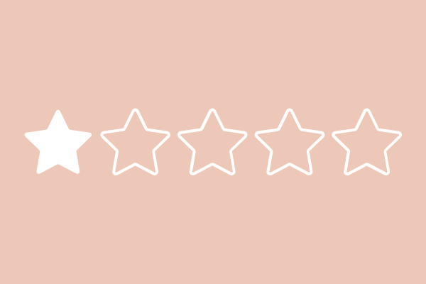 One star customer rating