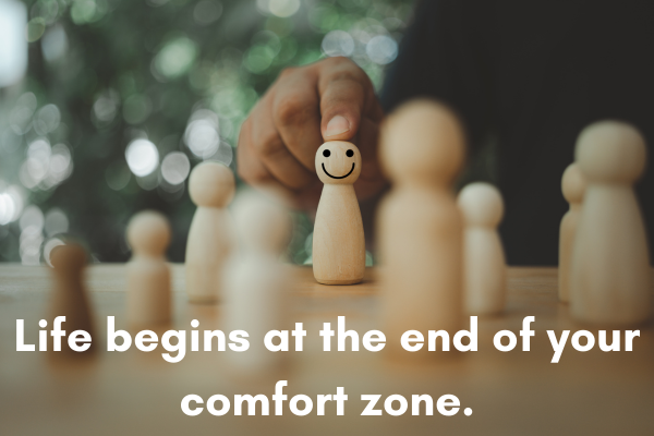 Picture of comfort zone change