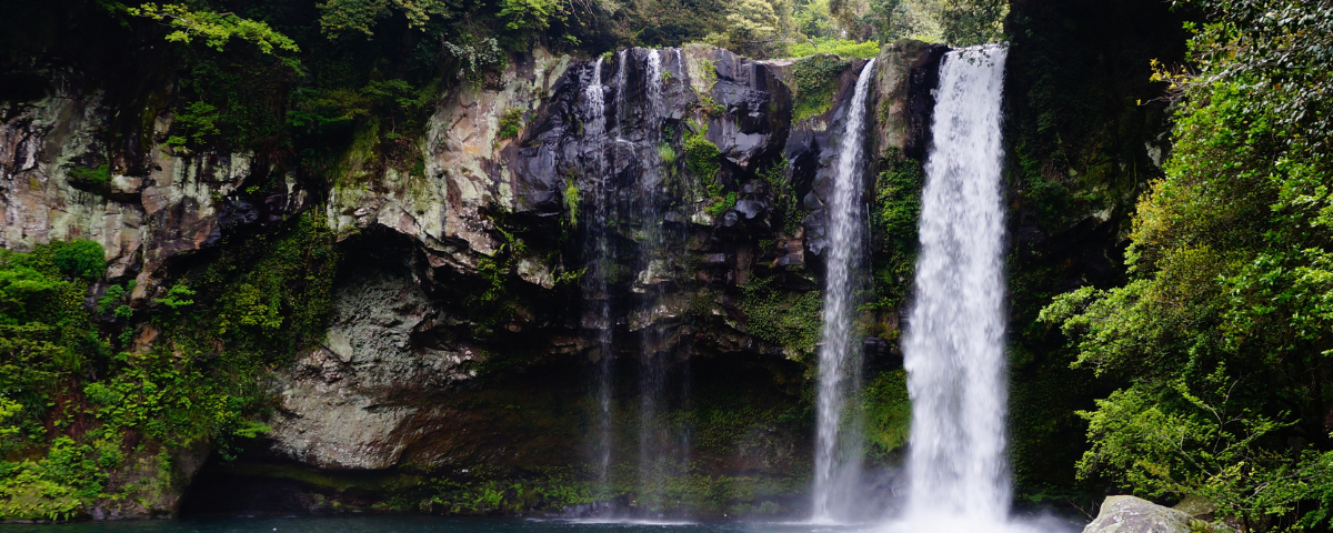 Peaceful Waterfall in a forest