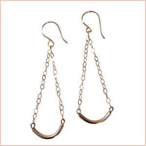 Sterling Chain Bar Earrings