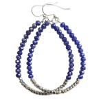 BLUE SPARKLES 1 Blue sparkle hoops