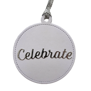 Celebrate Silver Foil Tag