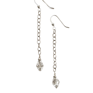 CRYSTAL AND STERLING DANGLES