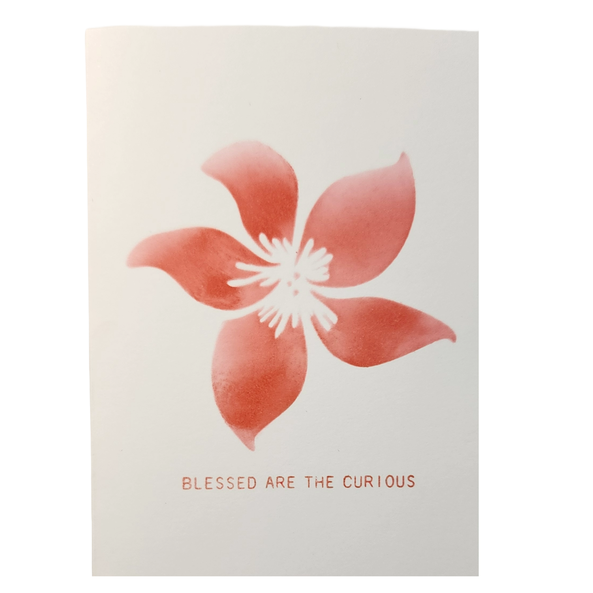 Blessed Are The Curious White Blank Notecard