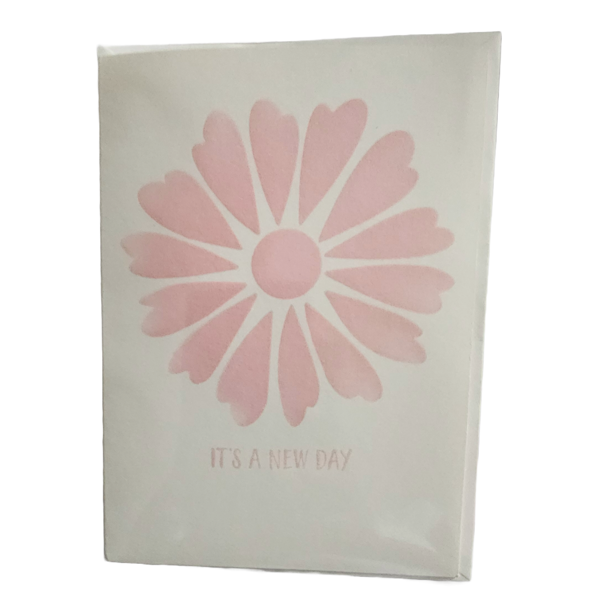 It's A New Day Handmade Blank Notecard Pink