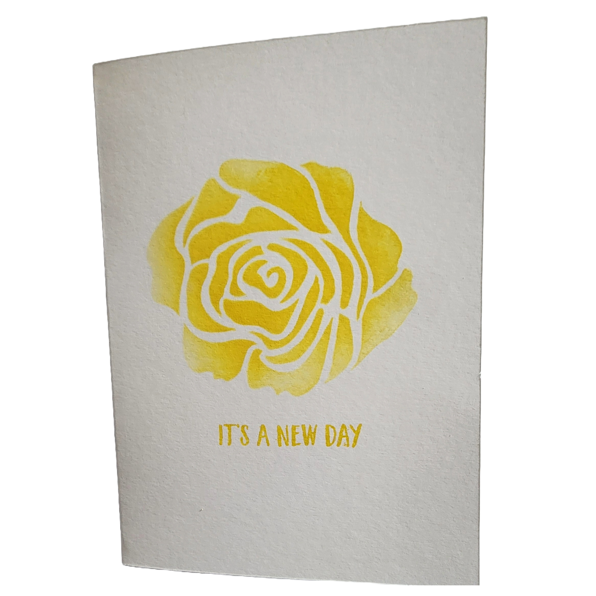 It's A New Day Handmade Blank Notecard Yellow
