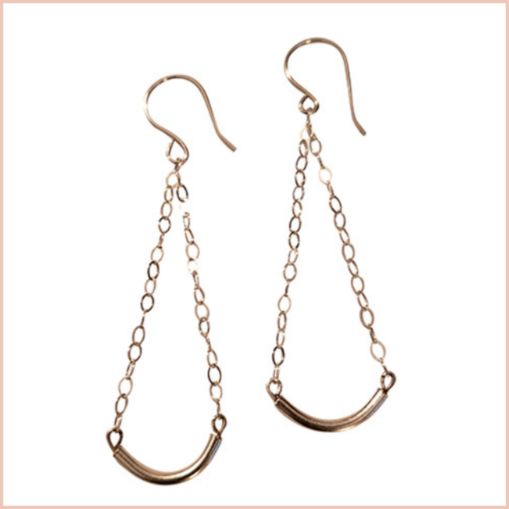 Sterling Silver Bar Earrings on a chain