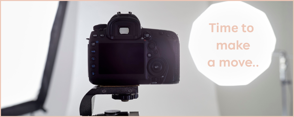 Time to make a move...Camera and lights with a backdrop