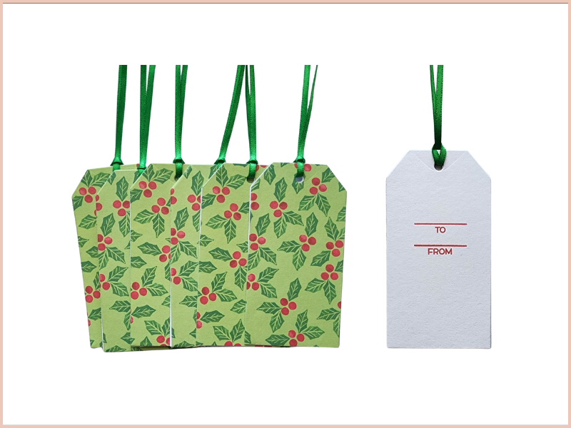 Holly Christmas Tag