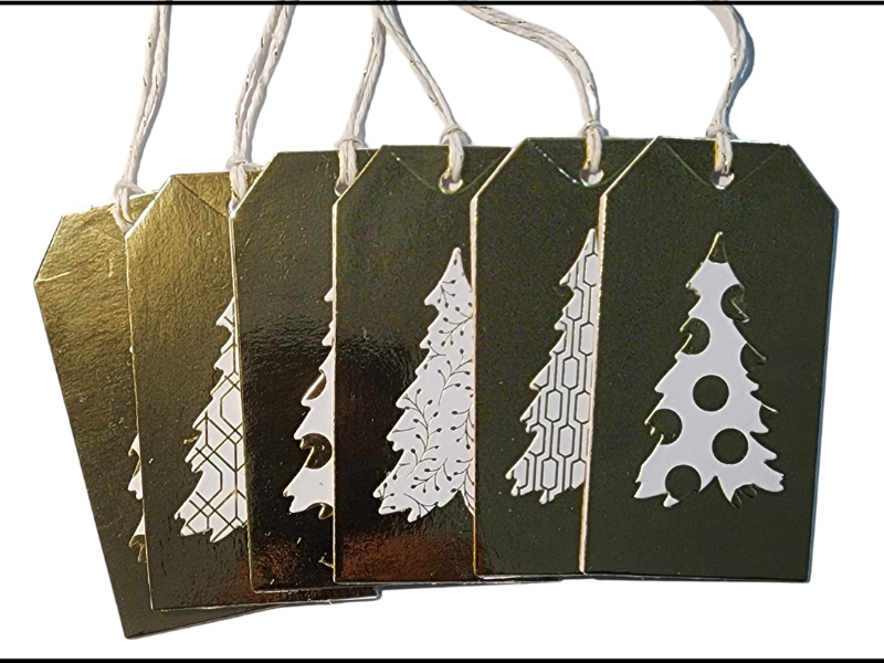 Gold Foil Christmas Tag