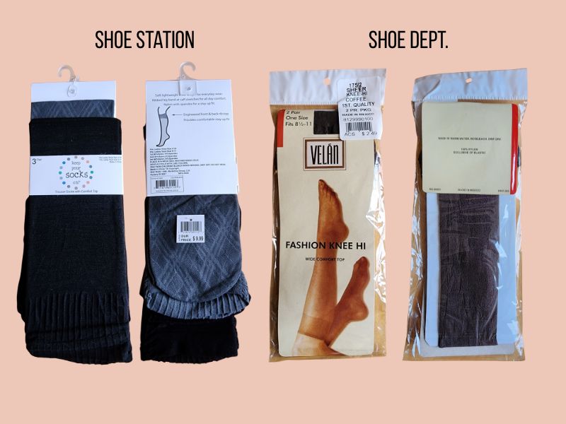 Trouser socks and knee highs