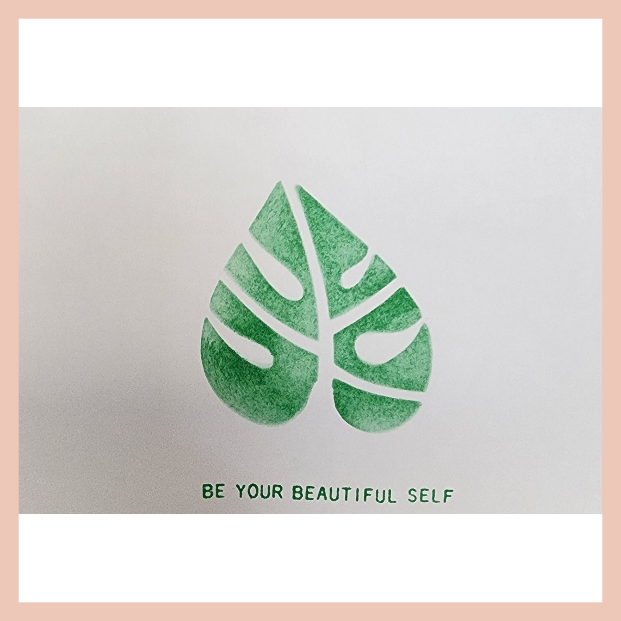 Be Your Beautiful Self Blanck Notecard