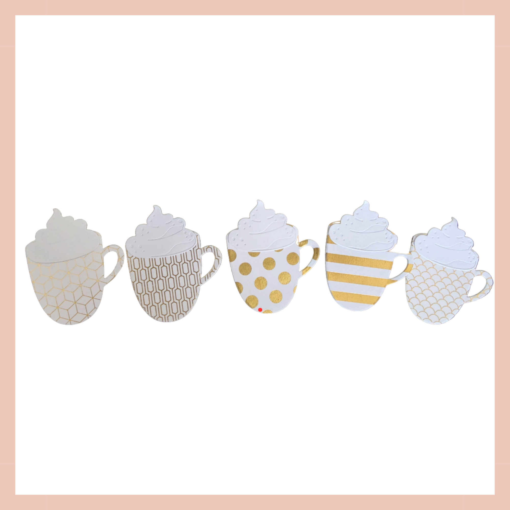 Mini Coffee or Whipped Cream Mug Tags