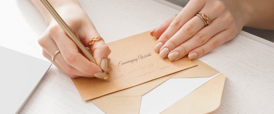 WHY THOUGHTFUL DETAILS MATTER MORE THAN EVER 2 Woman writing on a notecard